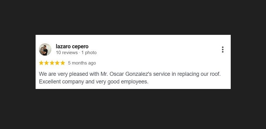 Rolando Moraima Review Miami Roofing - Miami Roofing Review